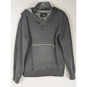 Marc Ecko Mens Hoodie + collar Sz L Quality Chest 46"GorpcoreElbow patches GUC